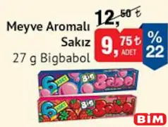 BİG BABOL MEYVE AROMALI SAKIZ 27 G